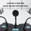 Wireless USB one-to-two gooseneck conference microphones 6RAMS 902585 for broadcasting, gaming, online classes and professional