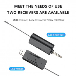 Wireless USB one-to-two gooseneck conference microphones 6RAMS 902585 for broadcasting, gaming, online classes and professional