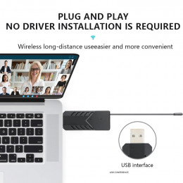 Wireless USB one-to-two gooseneck conference microphones 6RAMS 902585 for broadcasting, gaming, online classes and professional