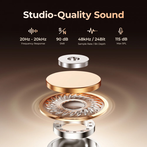 Saramonic Mix Wireless Lavalier Microphone for iPhone 15/16 Type-C Devices Android DSLR Cameras Video Recording Streaming Vlog
