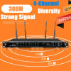 Leicozic 4 Channel Wireless Microphone Professional Lapel Wireless Microfono Headset Microfone Dynamic AD4Q KSM8 KSM11 SM-Beta58