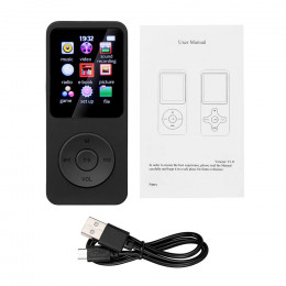 MP3 MP4 Player Bluetooth-Compatible5.0 Music Stereo Player 1.8in Color Screen with E-book/FM Radio/Recording 