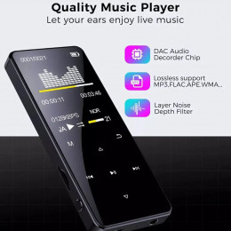MP3 Player Bluetooth 5.0 MP4 Player HiFi Lossless Music Player Portable Audio Walkman With FM/E-book/Recorder/Mp3