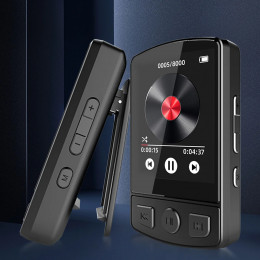 MP3 Player Portable Sport Clip Walkman HiFi Sound Bluetooth-Compatible 5.2 Mini Music Player 1.8inch Screen for Sport Running