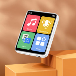 BT 5.2 MP3 Player Touch Screen 1.77 inches Screen 300mah Micro USB Charging Port 3.5mm Headphone jack with FM Radio Player