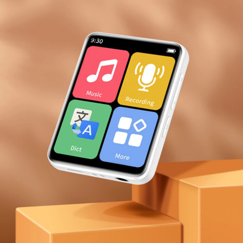 BT 5.2 MP3 Player Touch Screen 1.77 inches Screen 300mah Micro USB Charging Port 3.5mm Headphone jack with FM Radio Player