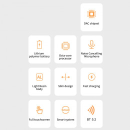 BT 5.2 MP3 Player Touch Screen 1.77 inches Screen 300mah Micro USB Charging Port 3.5mm Headphone jack with FM Radio Player