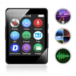 8/16/32/64GB Portable MP3 Player 1.8inch Screen Bluetooth-Compatible 5.0 Sports MP3 Player Gift for Kids With Recording/E-Book 