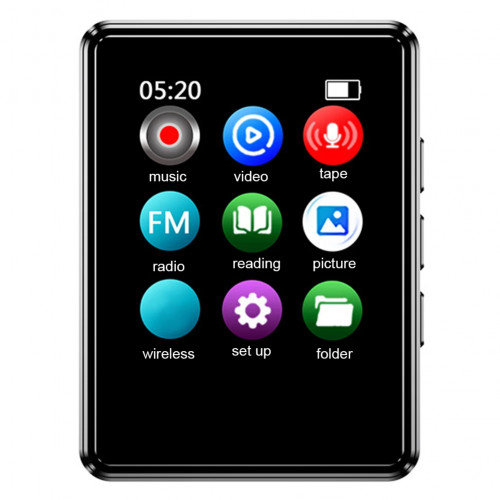 MP3/MP4 HIFI Music Player Compatible with Bluetooth Digital Audio Player Built in Speaker 128GB 1.77 Inch for Student Daily Use