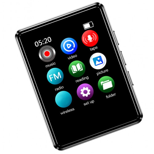 MP3/MP4 HIFI Music Player Compatible with Bluetooth Digital Audio Player Built in Speaker 128GB 1.77 Inch for Student Daily Use