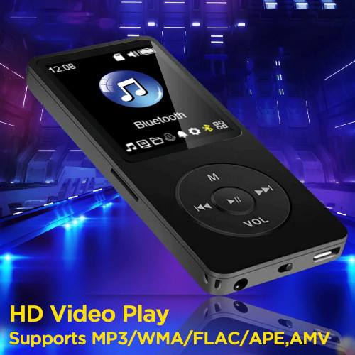 Portable Bluetooth MP3 Player HIFI Music Speakers MP4 Media FM Radio Recorder USB Charging Pocket Sports Running Music Play