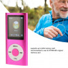 1.8in Player Support Memory Card Ultra Thin LCD MP3 Player with Bluetooth for Students Running Walking MP3 Player LCD Player