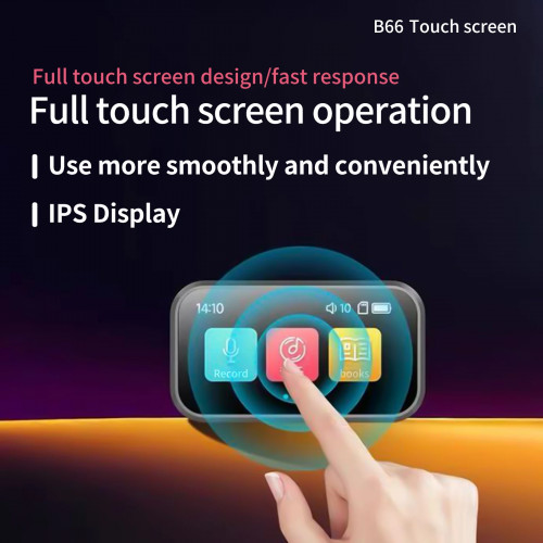 8G-128GB Touch Screen Mini Bluetooth MP3 Player +Clip HIFI Music Player E-book FM Radio Audio Voice Recorder Sports Walkman MP4