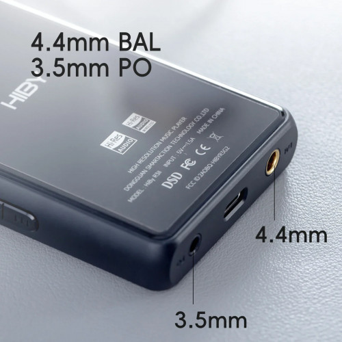 HiBy R3 II 2025 / R3 Gen 2 Music Player Bluetooth 5.1 WiFi MQA16X DSD256 Web Radio USB Audio Dongle DAC X1600E ES9219C 3.2‘’