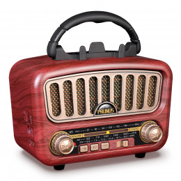 J-180 Retro Radio Bluetooth Speaker AM/FM/SW Clear Stereo Sound Quality TF/USB/Headphones Player Rechargeable Retro Radios 