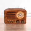 Classical Retro FM AM Radio Desktop Receiver Rechargeable Portable MP3 Radios Stereo 3W Bluetooth Speaker AUX USB