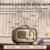 Portable Vintage Radio Retro Rechargable FM AM SW Radios Receiver Wireless Bluetooth Speaker Music Box Support TF Card USB AUX