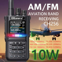 BTONERA BT8000 Full Band Ham Radio 256 Channel Air Band Two Way Radio USB-C Aviation NOAA Police Marine Amateur HT Scanner Roger 