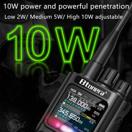 BTONERA BT8000 Full Band Ham Radio 256 Channel Air Band Two Way Radio USB-C Aviation NOAA Police Marine Amateur HT Scanner Roger
