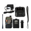 Baofeng 5RB Two Way Radio Frequency Scanner for Police Fire Outdoor Hiking Camping Single Ear Hook PTT Headset FM Transceiver