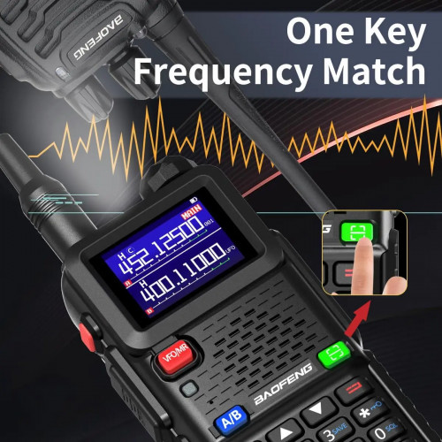 BAOFENG Ham Radio 5RM 10W Handheld Radios Long Range Rechargeable Tactical Two Way Radio Plus Copy Frequency 2500 mAh Walkie