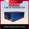 GD-2015 15W FM Transmitter RDS support FM Radio Station Radio Broadcast Transmitter QN chip 76-108Mhz