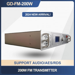 200W FM Transmitter 87.5-108M Radio Broadcast Equipments FM Transmitter  Radio Station Transmitter+Feeder+Single Dipole Antenna