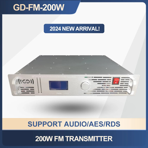 200W FM Transmitter 87.5-108M Radio Broadcast Equipments FM Transmitter  Radio Station Transmitter+Feeder+Single Dipole Antenna