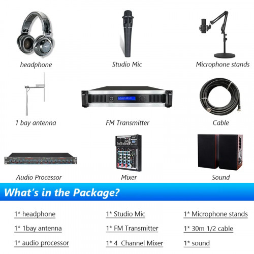 RS Radio fm transmitter broadcast radio station 500w