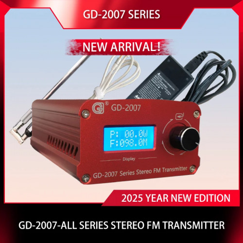 10W Adjustable Stereo FM Transmitter Wireless Broadcast Radio Station FM Transmitter+Adapter+15w Antenna