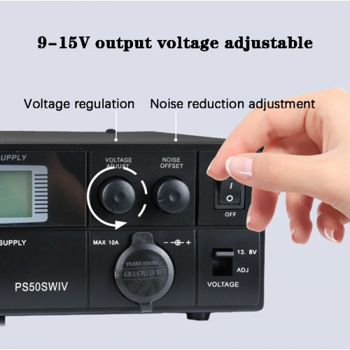 Refinement 4th generation PS50SWIV vehicle base shortwave radio DC communication switching power supply 13.8V 50A