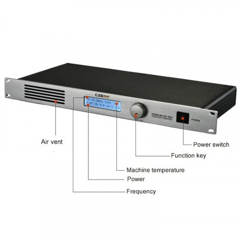 CZERF CZE-50W 50W FM RadioTransmitter 50 Watts Long Range Audio Equipment with GP-2S Antenna , Cable for Radio Station