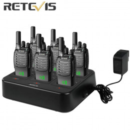 Retevis H777H Walkie Talkie 6 PCS Two-way Radio Walkie-talkie PMR/FRS Communication Radio Portable With Six-way Charger Intercom 