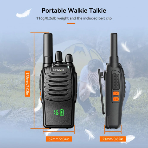 Retevis H777H Walkie Talkie 6 PCS Two-way Radio Walkie-talkie PMR/FRS Communication Radio Portable With Six-way Charger Intercom