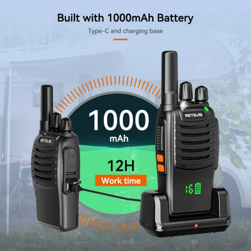 Retevis H777H Walkie Talkie 6 PCS Two-way Radio Walkie-talkie PMR/FRS Communication Radio Portable With Six-way Charger Intercom