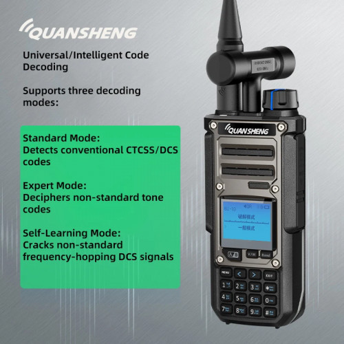 Quansheng TK11 8 Walkie Talkie Two Way Radio Portable Long Range 10W Transceiver Ham Amateur CB Shortwave Receiver AM FM NOAA