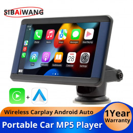 IPS 7Inch Car Touchscree Universal Portable Car Radio MP5 Multimedia Video Player for Car Screen Wireless Carplay Android Auto 