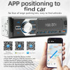 1 Din Car Radio Bluetooth MP3 Player AUX USB TF USB Audioo Multimedia Players Hands-Free Calling Locate The Car through the APP