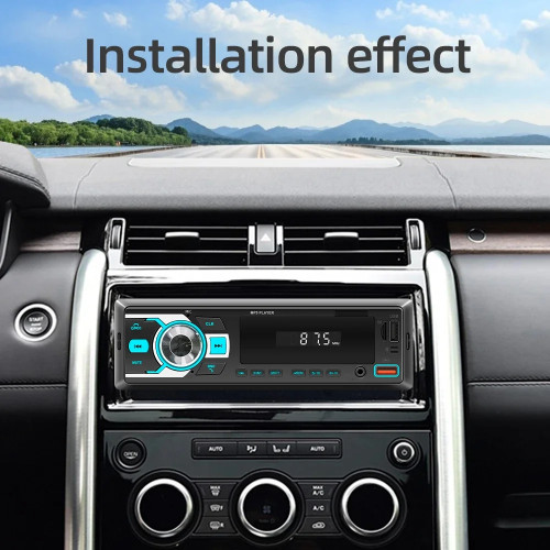 1 Din Car Radio Bluetooth MP3 Player AUX USB TF USB Audioo Multimedia Players Hands-Free Calling Locate The Car through the APP