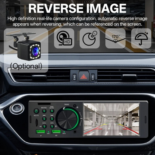 Hippcron 4.1” Car Radio 1 din Multimedia Mp5 Player Touch Screen Bluetooth Stereo Mp3 Player FM Receiver USB TF Card Universal