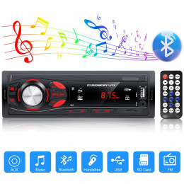 PHONEPACE Bluetooth Car Stereo 4x15W Car Audio FM Radio MP3 Player USB/SD/AUX Hands Free Calling with Wireless Remote Control 