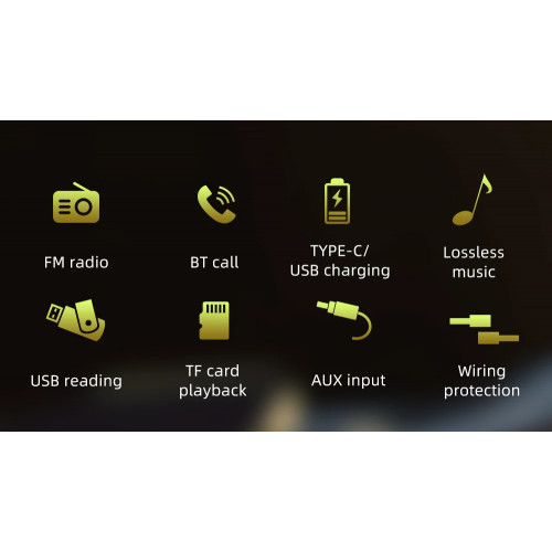 ESSGOO Car Radio 1 DIN Stereo FM Bluetooth MP3 Audio Player Cellphone Handfree Digital USB/SD With In Dash Aux Input