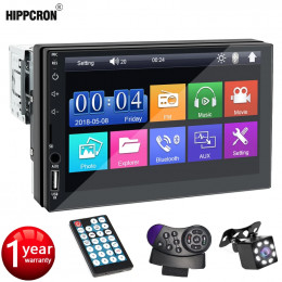 Car Radio 7 Inch 1 Din MP5 Multimedia Player Touch Screen FM ISO Power Aux Input Bluetooth USB Mirror Link Universal Autoradio 