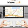 Hippcron 7" Touch Screen Car Radio Stereo Bluetooth MP5 Player 12V 2 Din FM Radio ISO Power Aux Input USB Playback Mirror Link