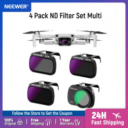NEEWER 4 Pack ND Filter Set Multi Coated HD Optical Glass ND8+ND16+ND32+CPL Filter for DJI Mavic Mini Mini 2 Mini SE Mini 2SE