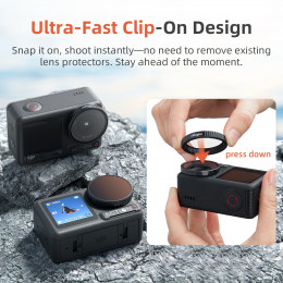 aMagisn ND CPL UV Lens Filter for DJI Action 5 Pro,Press Quick Mount Filters for Osmo Action5 Pro / Action 4 3 Lens Accessories