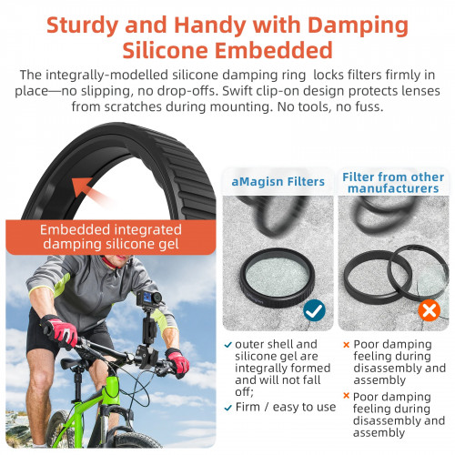 aMagisn ND CPL UV Lens Filter for DJI Action 5 Pro,Press Quick Mount Filters for Osmo Action5 Pro / Action 4 3 Lens Accessories