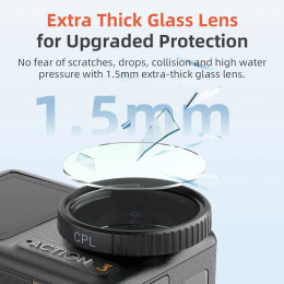 aMagisn ND CPL UV Lens Filter for DJI Action 5 Pro,Press Quick Mount Filters for Osmo Action5 Pro / Action 4 3 Lens Accessories