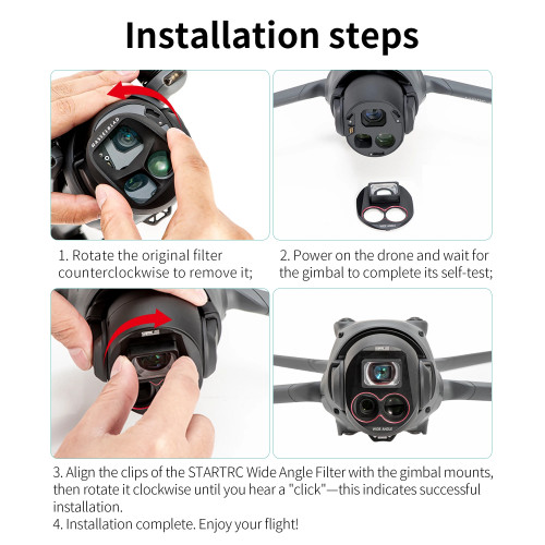 For DJI Mavic 4 Pro Wide Angle Lens Filter 110° Wide-Angle Lens Filters HD Optical Glass Anti-scratch Lens Drone Accessories