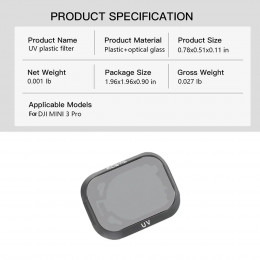 DIY Drone Filter For DJI Mini 3 Pro Camera Lens Filters Kit UV CPL ND 6/16/32 Mini 3 Optical Glass Lens Drone Accessories